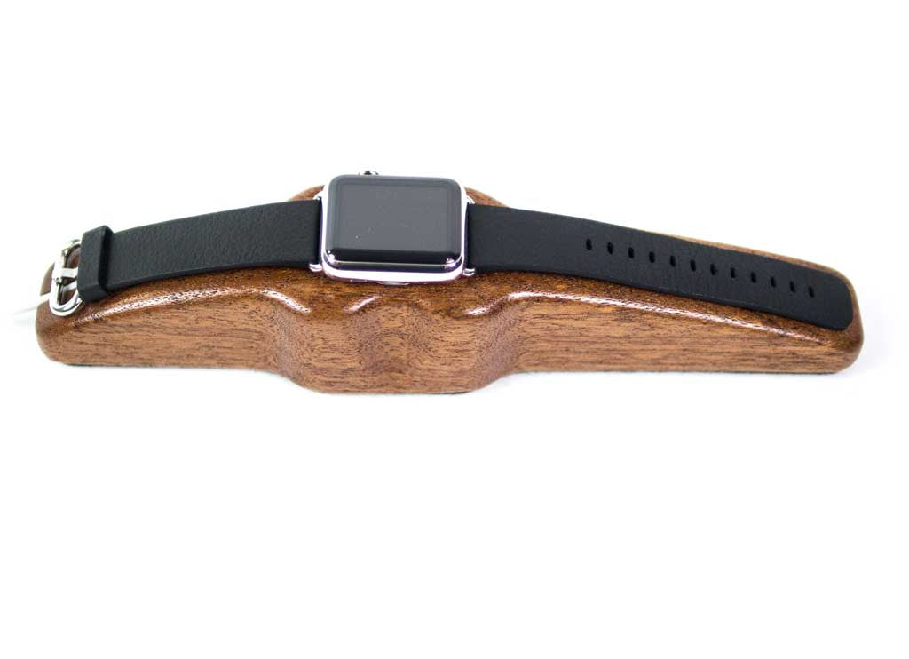 Apple Watch Charging Stand Arc Solo in Mahogany front top