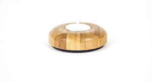 Bamboo Charging Puck for Apple Watch Front