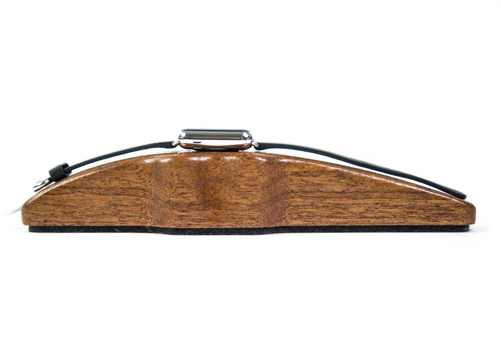 Apple Watch Charging Stand Arc Solo in Mahogany front
