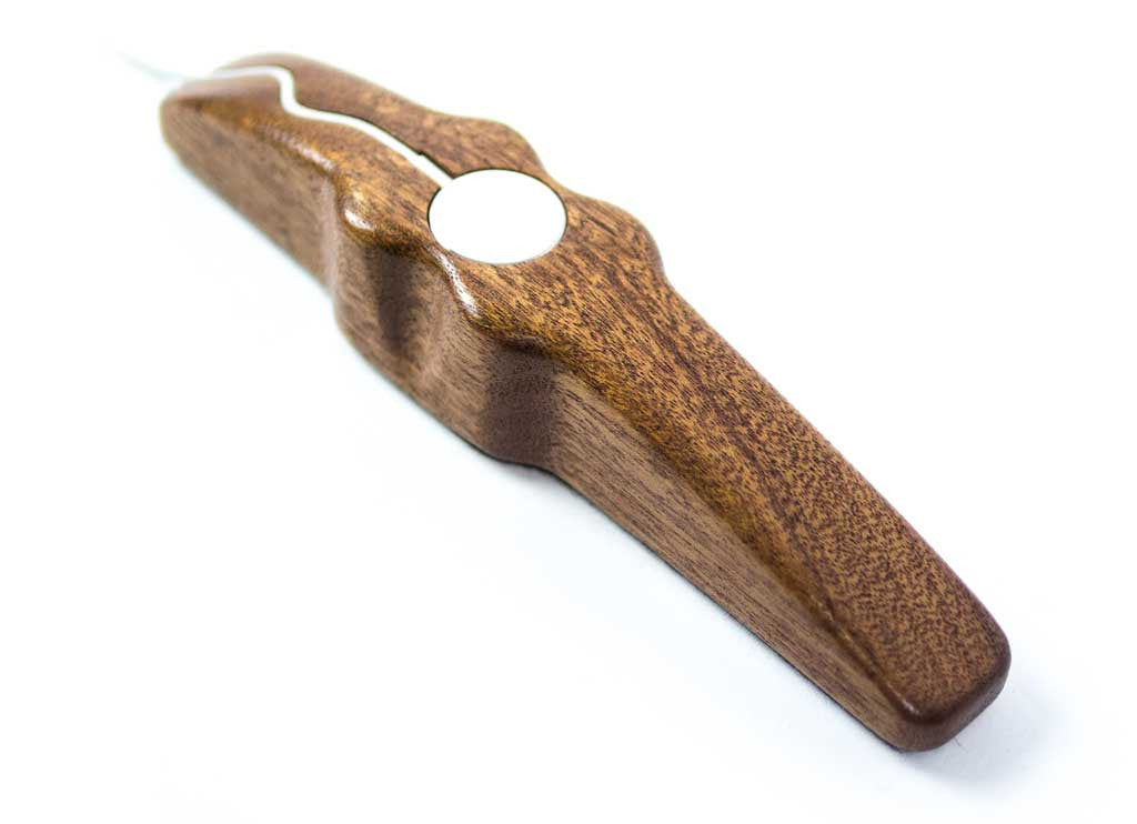 Apple Watch Charging Stand Arc Solo in Mahogany with MagSafe charging cable