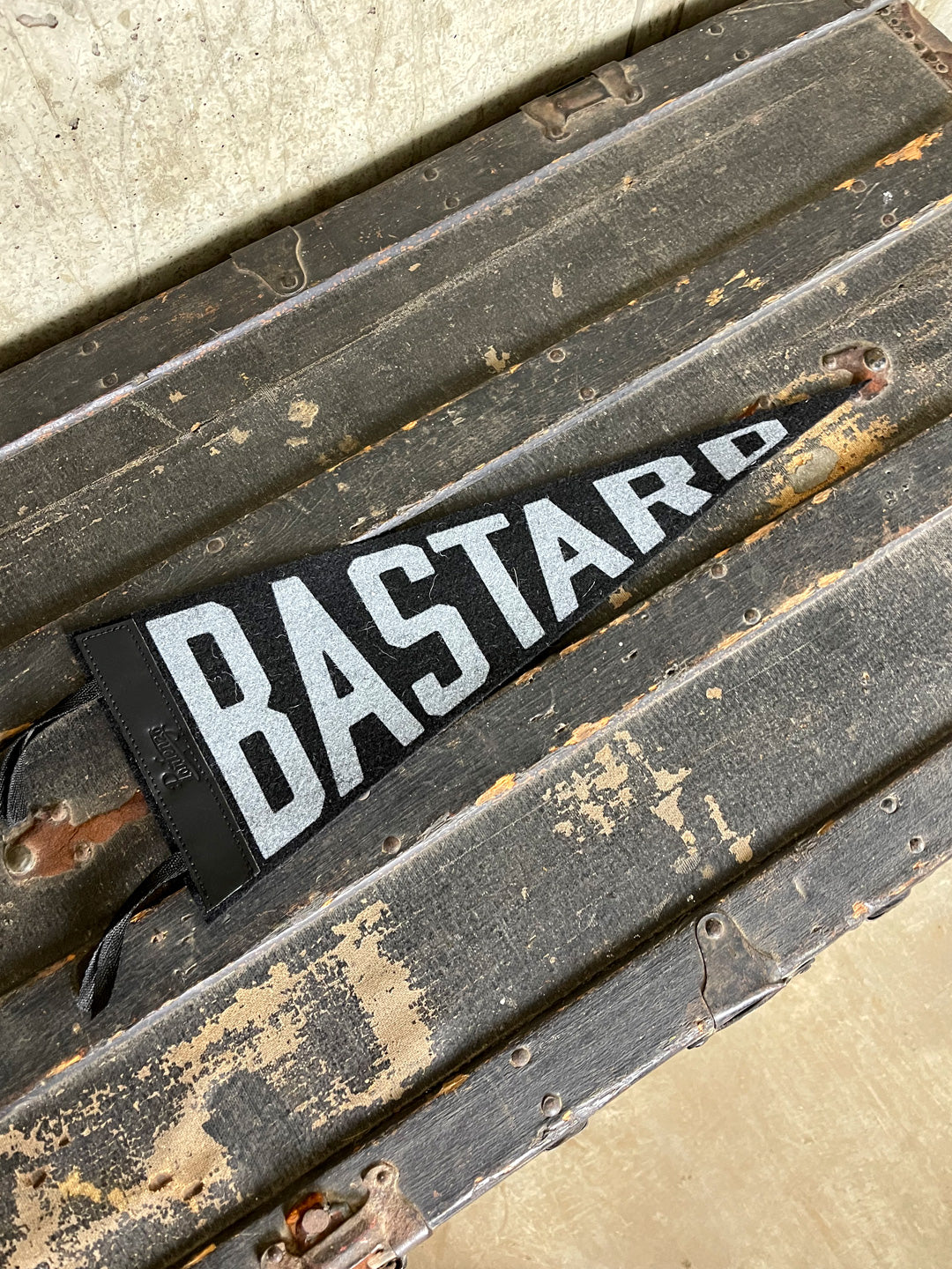 Bastard Black Felt Pennant