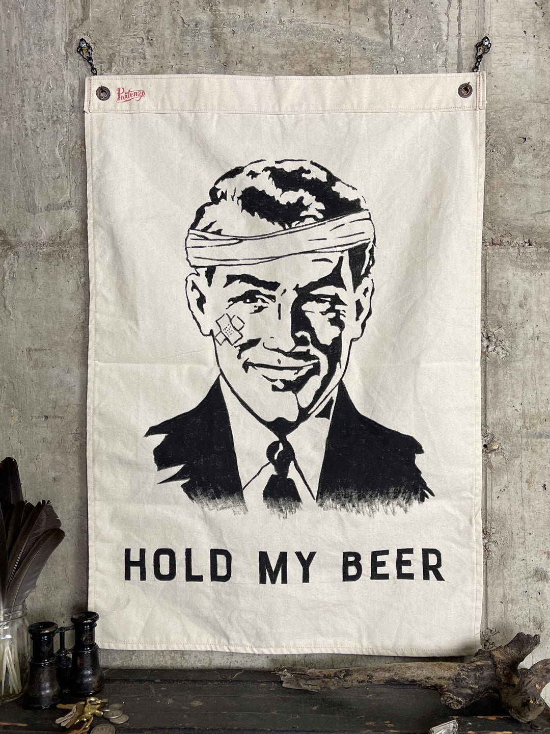 Hold My Beer Canvas Flag